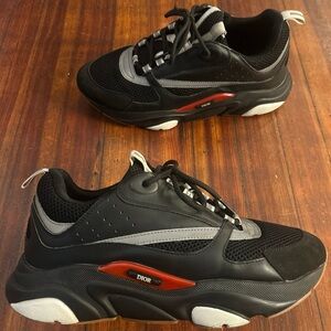 Dior Black and Red Athletic Shoes
